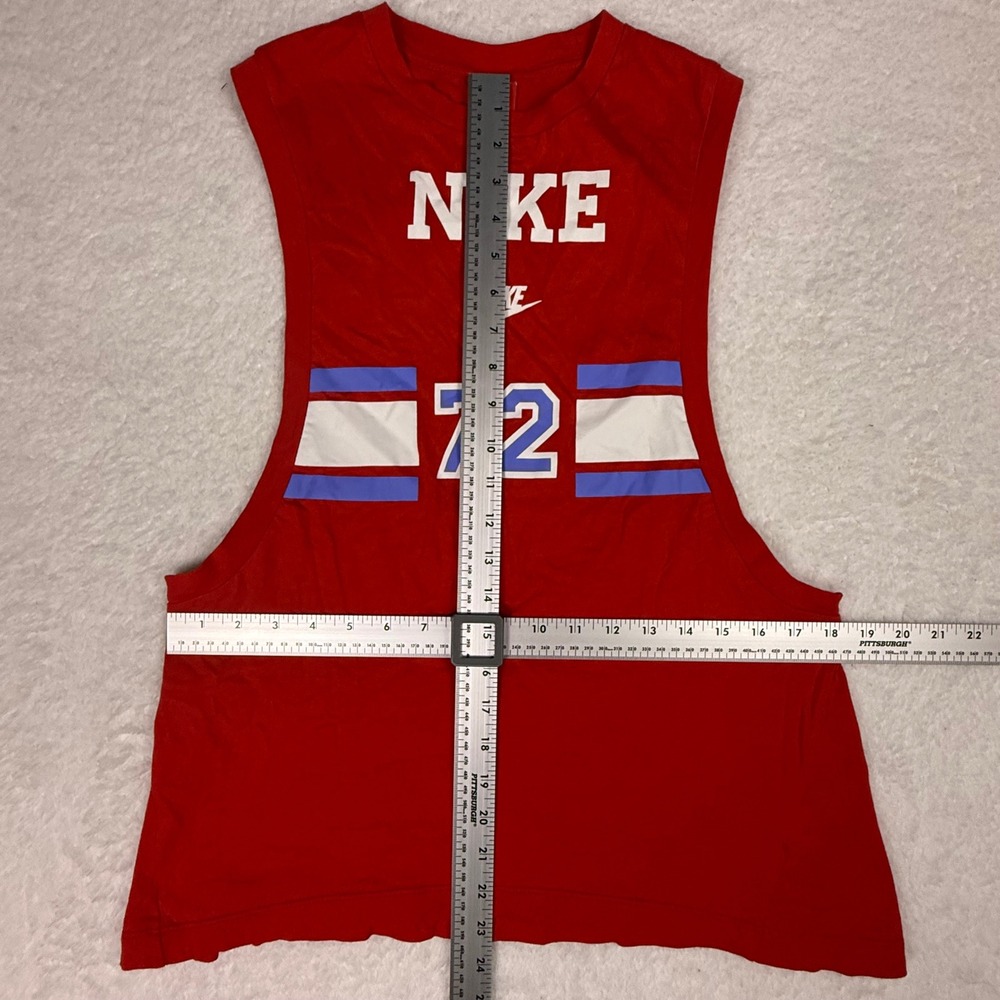 Nike Tank Top Mens Medium Red‎ Sleeveless Athletic Basketball 72 - Picture 4 of 7